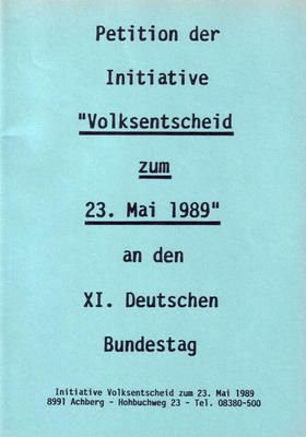 Deckblatt des Achberger Memorandums