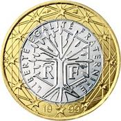1-Euro-Münze 1999 - liberté, égalité, fraternité!